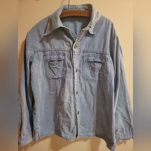Vintage Light Blue Casual Button Down Shirt